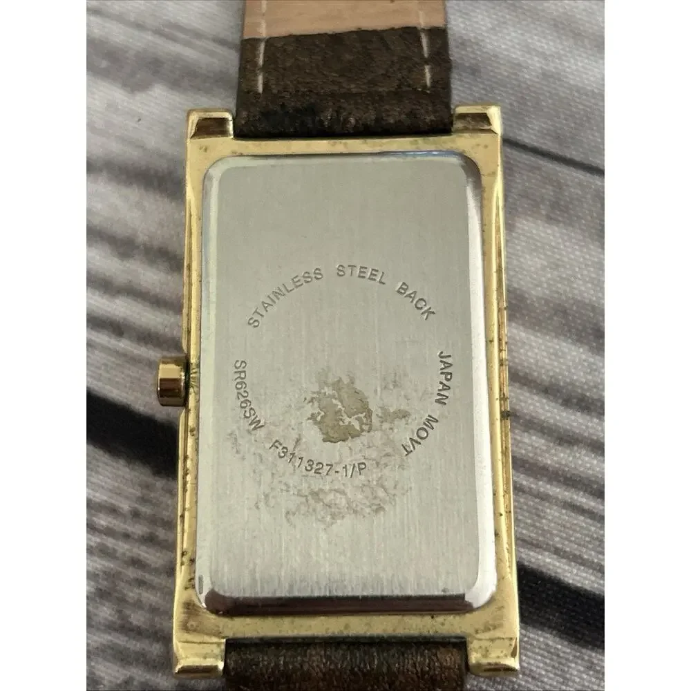 Gold Tone Case Brown Band Women’s Quartz Watch